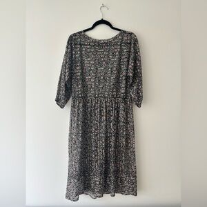 Floral Black Dress